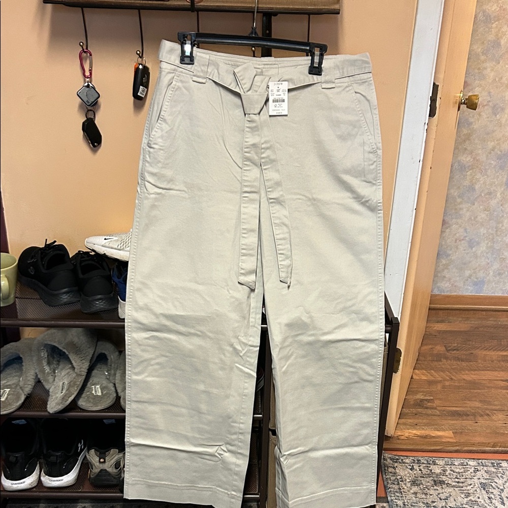 J. Crew womens Beige Chinos with Belt